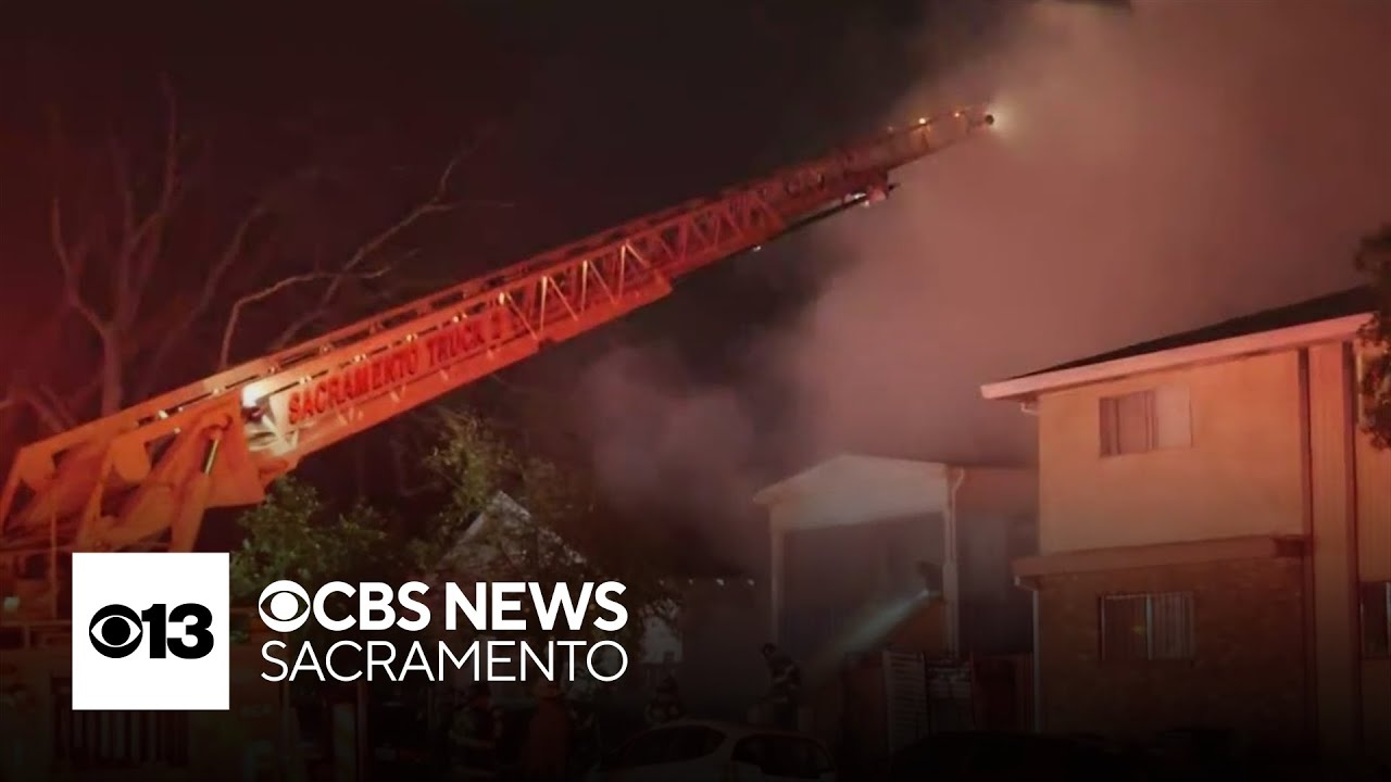 Fire rips through Sacramento home late Sunday night - YouTube