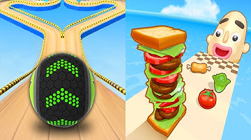 Going Balls VS Sandwich Runner Android iOS Mobile Gameplay Walkthrough Level 666-670