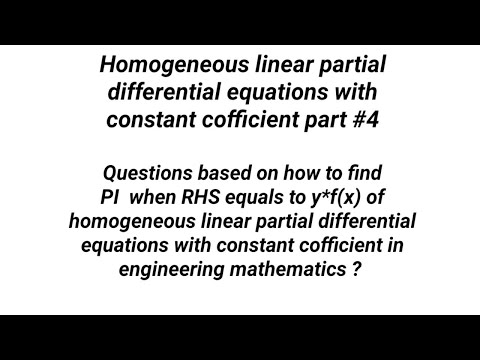 Homogeneous linear partial