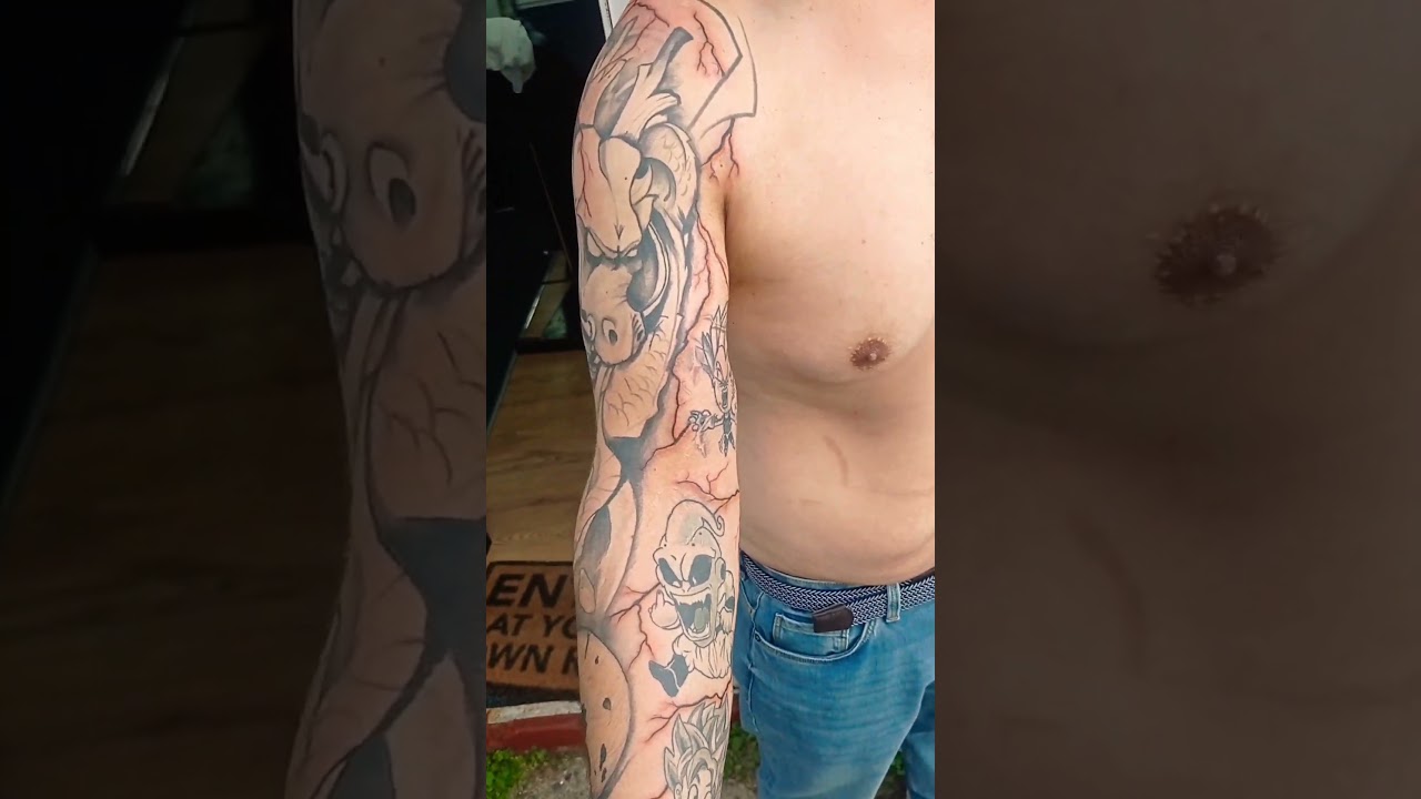 dragon ball tattoo done by X