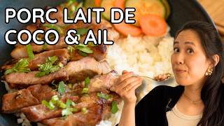 Le porc le plus fondant que j’ai fait (échine au lait de coco & ail )