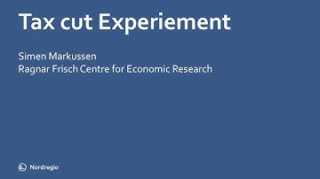 Advancing Policy Through Randomized Experiments: Tax cut Experiment