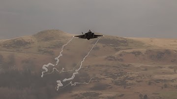 495th Fighter Squadron Valkyries F-35A Lightning II low near Dolgellau