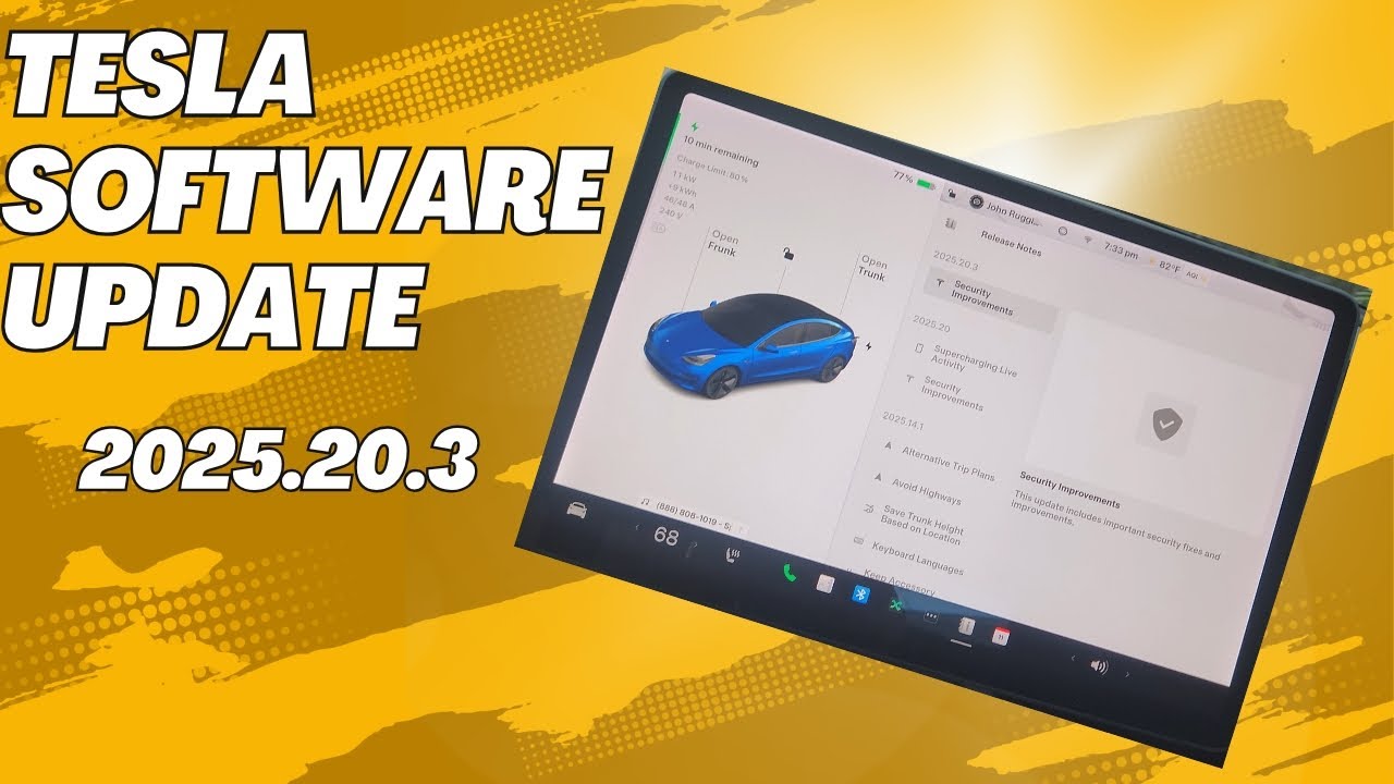 Tesla Download Software Tesla Software Update Version 2025.20.3 Added Feature !!! - YouTube