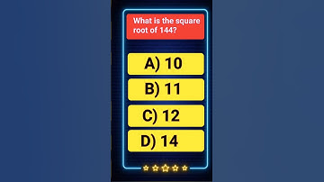 Math Quiz Shorts | What is the Square Root of 144? 🤔 #youtubeshorts #youtubevideo #education