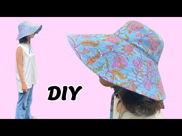 How to make a summer bucket hat [Hat for adults] - YouTube