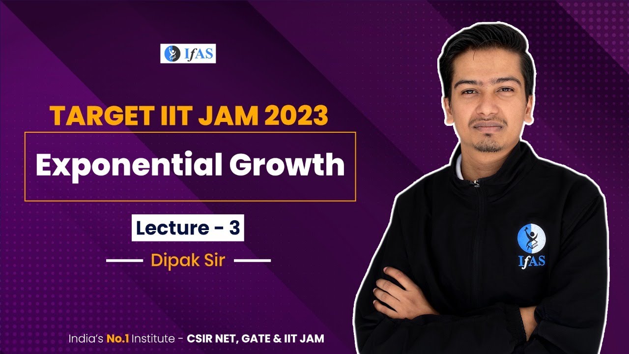 Exponential growth ( L 3 ) IIT JAM BIOTECHNOLOGY 2023 YouTube