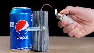 EXPERIMENT 100 SPARKLERS vs PEPSI TEST