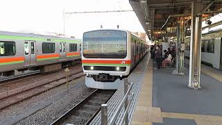 川越線209系3500番台 高麗川駅発車 JR East Kawagoe Line 209 series EMU