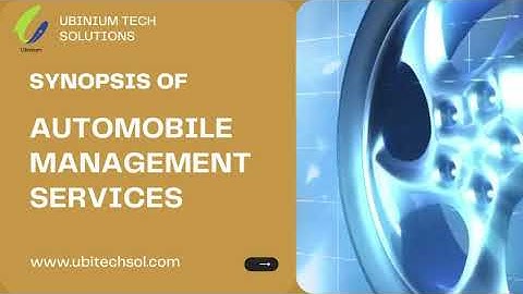 Automobile Management ERP  Services | Vehicle Management System | Ubinium Tech Solutions