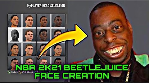 BEST BEETLEJUICE FACE CREATION TUTORIAL UPDATED NBA 2K21 MOST REALISTIC