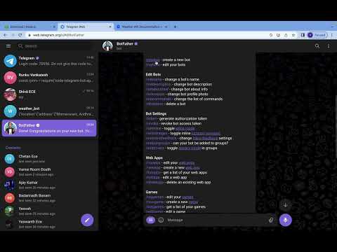 Telegram chat bot using js