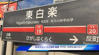 東白楽駅（東急東横線）- 最高速度110km!? 特急急行電車の高速通過シーン