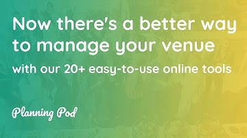 Venue Management Software + Venue Booking Software - Planning Pod - A better way to manage venues