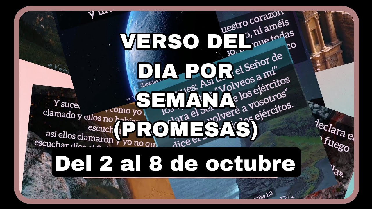 Verso del día por semana del 2 al 8 de octubre - YouTube