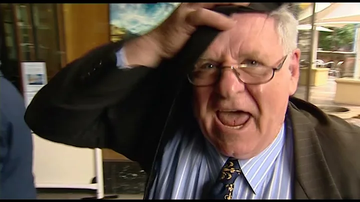 Raw footage of paedophile Geoffrey Leonard outside...