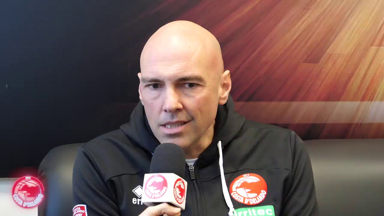 Coach Condello nel post Alessandria-Costa d'Orlando Basket 66-68 - YouTube