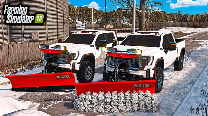 SNOWSTORM CLEANUP! PLOWING "MASSIVE" PARKING LOTS (NEW WESTERN PLOW) | FS25