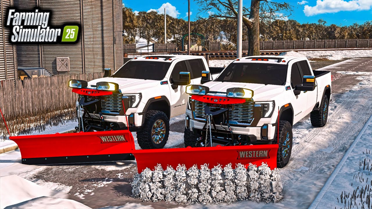 SNOWSTORM CLEANUP! PLOWING "MASSIVE" PARKING LOTS (NEW WESTERN PLOW) | FS25
