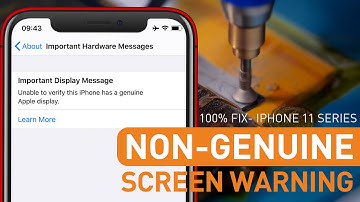 100% Fix- iPhone 11 Series Non-Genuine Screen Warning /Important Display Message - Chip Solution 4K