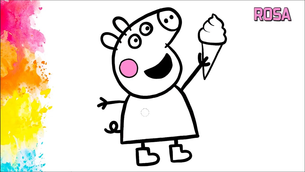 desenho da peppa pig para desenhar