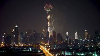 #Футаж самое высокое здание делает фейерверк ◄4K•HD► #Footage the tallest building makes fireworks