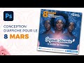 Design d'une affiche pour le 8 mars sur Photoshop