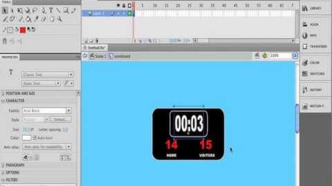 36. Adobe Flash - Distribute to Layers and Animating Layers