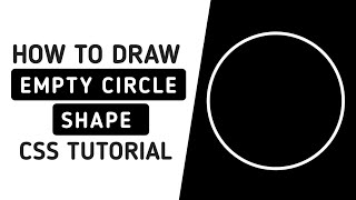 How to draw empty circle in CSS || HTML & CSS || Coding Window
