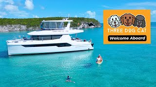 Channel Trailer: Three Dogs on a Leopard 53 Catamaran!