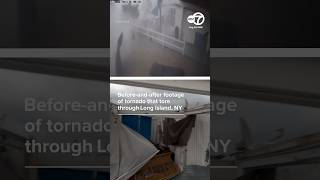 Before-and-after footage of tornado that tore through Long Island, NY