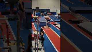 vault hand stand flat back, Score: 9.2 #gym Net Worth