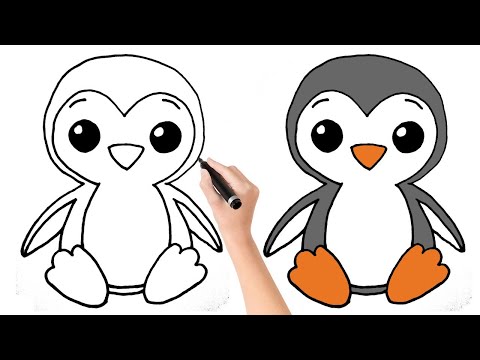Sevimli Penguen Çizimi How to Draw Cute Penguin