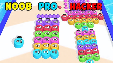 NOOB vs PRO vs HACKER - Sticky Numbers 3D