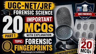 Top 20 UGC NET/JRF Questions on Fingerprints | Forensic Science MCQs Explained | part - 1