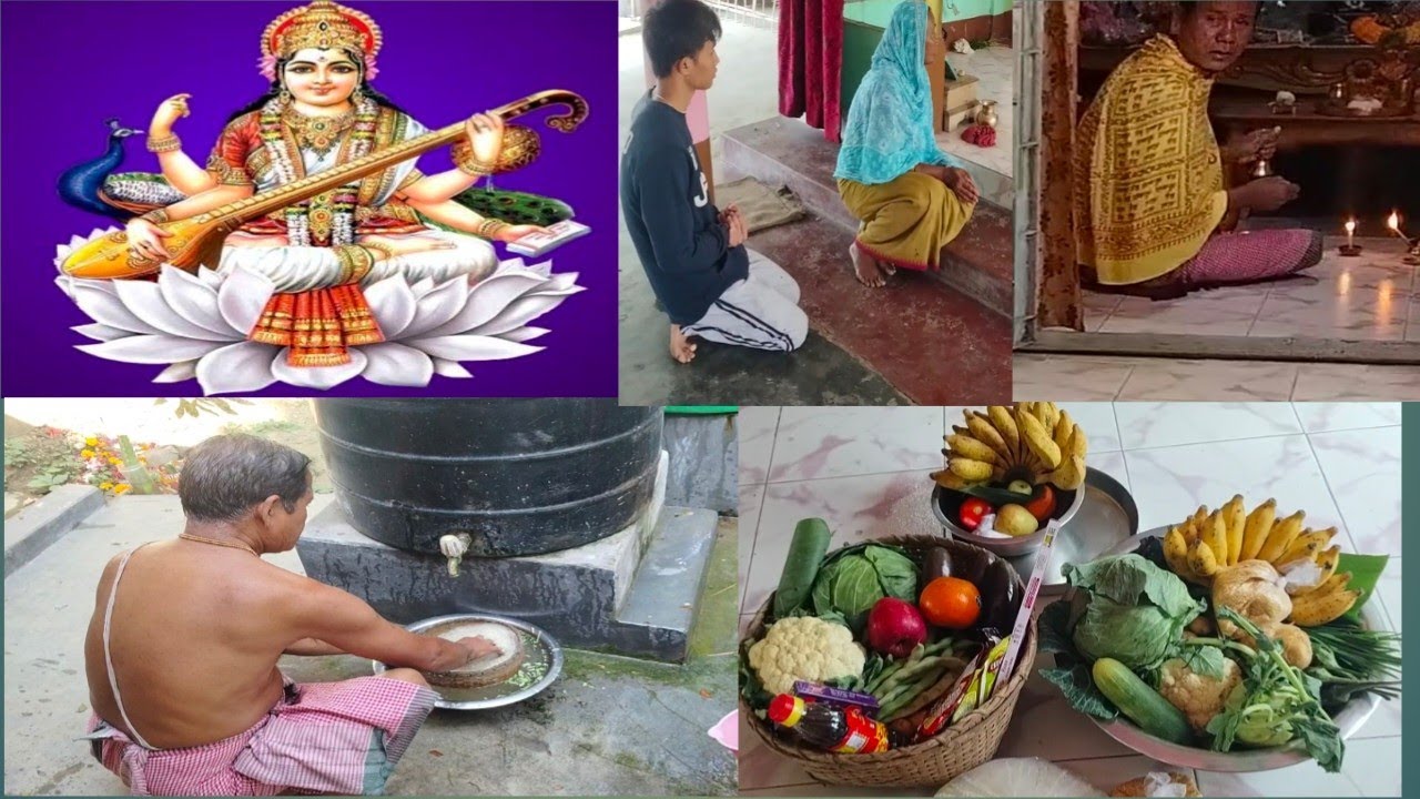 Saraswati Puja su khuramjare 🙏 //  Sida su Lakyi  ♥️🥰🙏