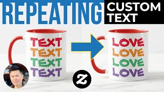 How to Create Repeating Custom Text Designs on Zazzle Tutorial