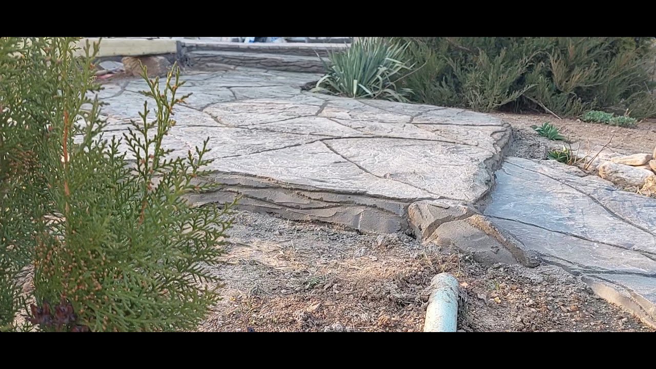 Новый проект Площадка пол, ступеньки и бордюр из АРТ бетона