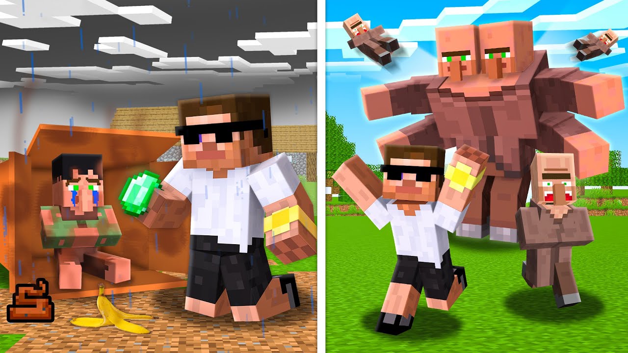 I Adopted a Poor Baby Villager in Minecraft..