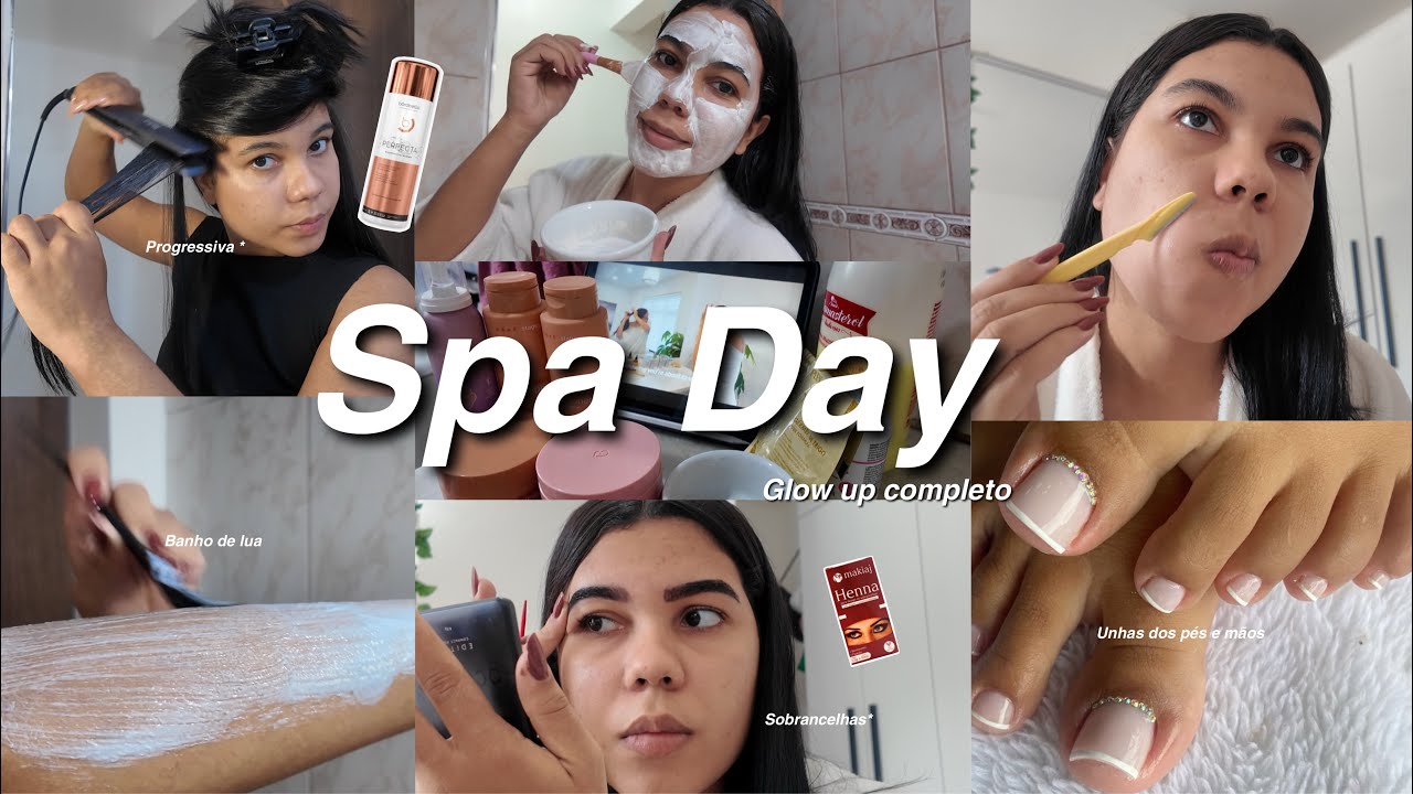 SPA DAY | glow up completo pro final do ano ,retoque de progressiva,sobrancelhas de henna….✨