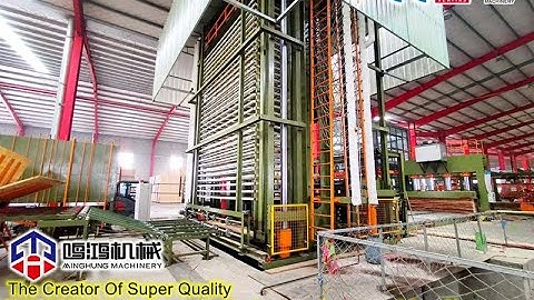 How Automatic 30daylights Plywood Hot press machine with auto loading and unloading works?