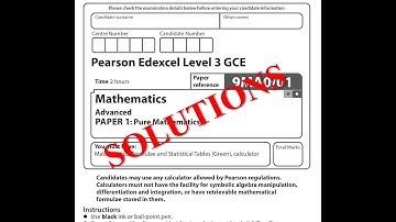 A Level Maths 2022 Edexcel Paper 1 Pure - COMPLETE SOLUTIONS