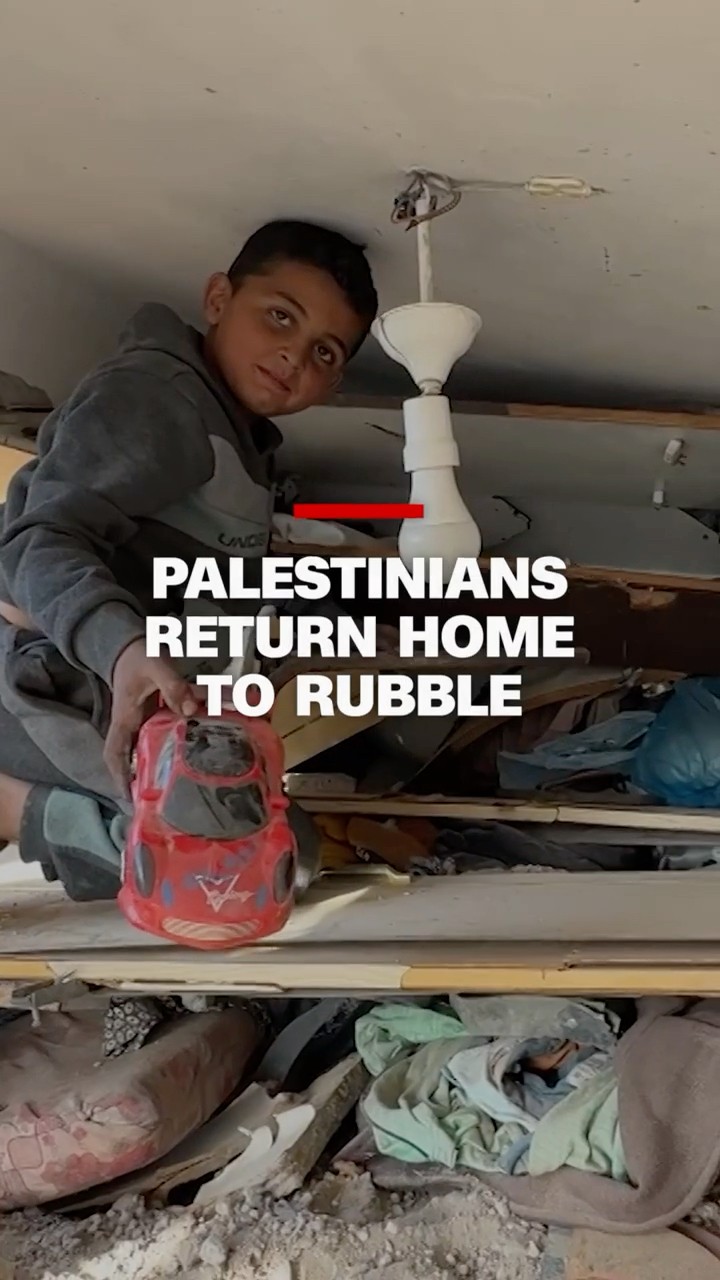 Palestinians return home to rubble