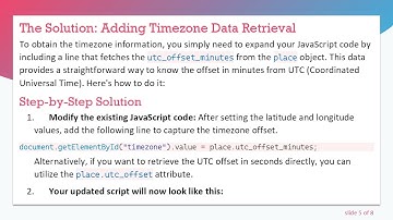 How to Retrieve Timezone from Google Places API Autocomplete