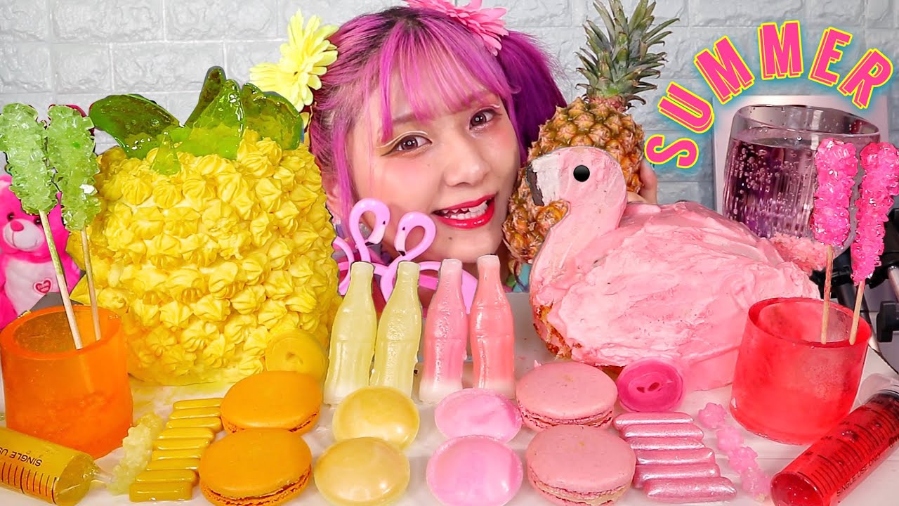 [АСМР] Ешь ананас и фламинго 🍍🦩💕