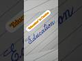 Satisfying Cursive Handwriting ✍️ | Education in Cursive #shorts #education