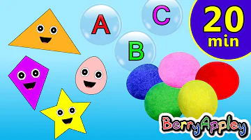 Shapes, ABC, Colors and More Kids Songs | BerryAppley | Kids Learning Songs Compilation