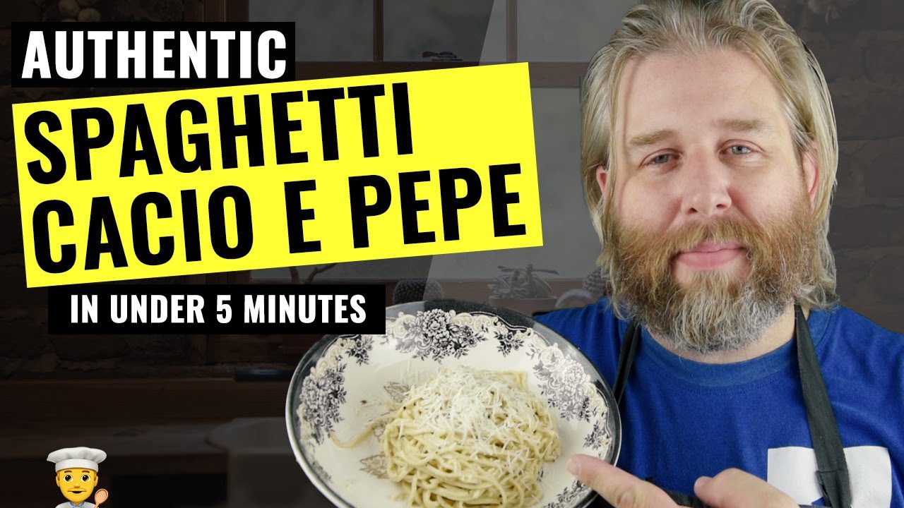 How to make Authentic Spaghetti Cacio e Pepe in under 5 minutes - YouTube