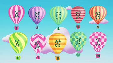 Learn Amharic Numbers 1-10 | ቁጥር ከ ፩ እስከ ፲ | Visuals with Audio | ቁጥር በአማርኛ እንማር | Emboch Tube