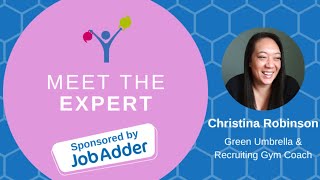 Meet the Expert: Christina Robinson - May 15 11.45 am (BST)